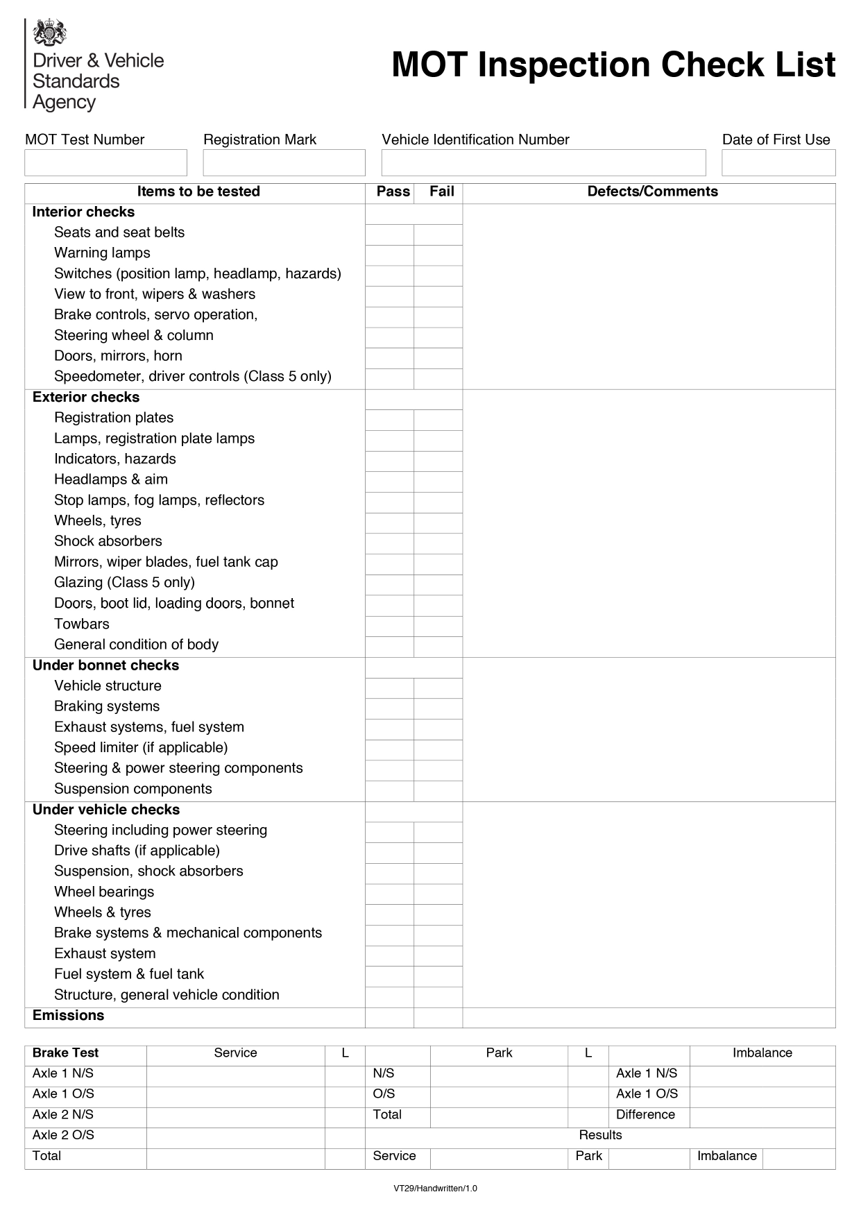 Car Inspection Checklist >> M.O.T check list | ClioSport.net Car Inspection Checklist >> M.O.T check list | ClioSport.net